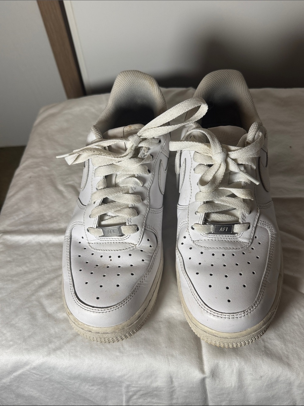 Nike White Low-Top Leather Sneakers